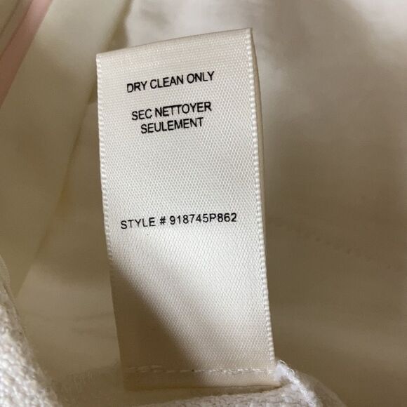 NWT Rebecca Taylor white textured pants - Picture 8 of 8